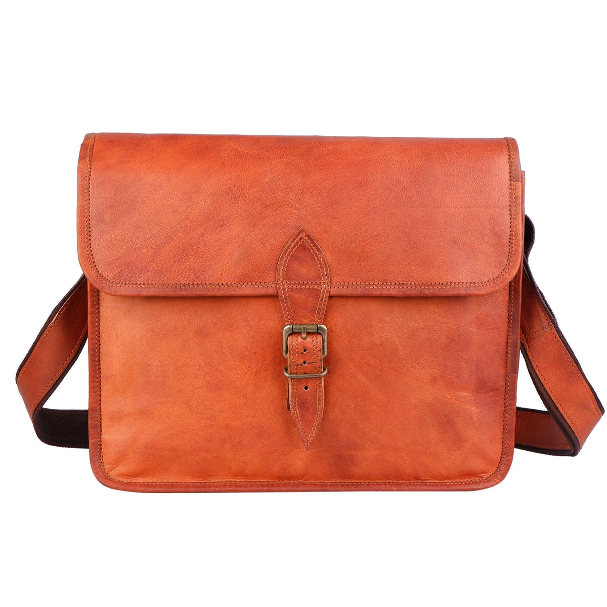 Classy Leather Bags The Mascot Leather Messenger - AVBL MRKT (2)