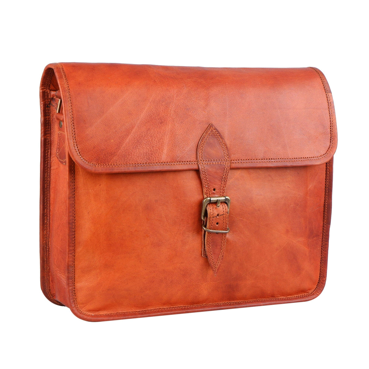 Classy Leather Bags The Mascot Leather Messenger - AVBL MRKT (4)