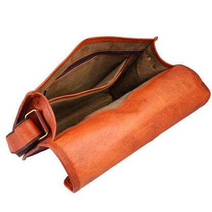 Classy Leather Bags The Mascot Leather Messenger - AVBL MRKT (5)