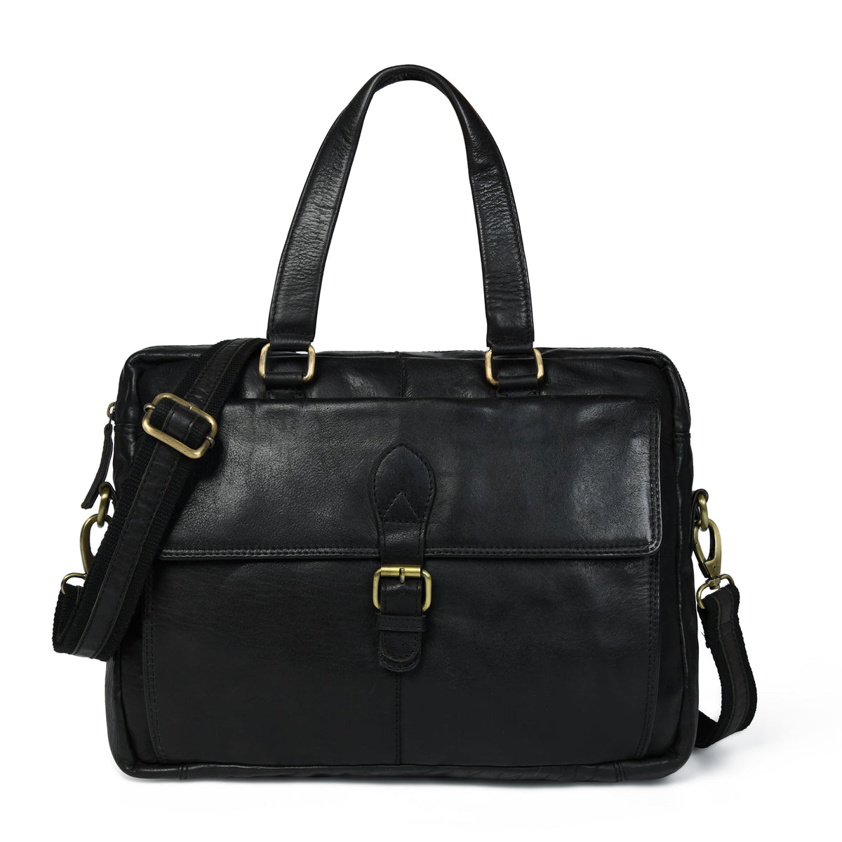 Classy Leather Bags The Modern Briefcase Black - AVBL MRKT (2)