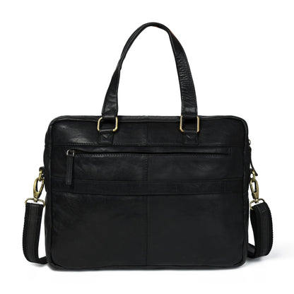 Classy Leather Bags The Modern Briefcase Black - AVBL MRKT (5)