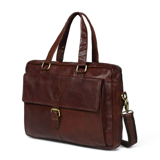 Classy Leather Bags The Modern Briefcase Brown - AVBL MRKT (1)