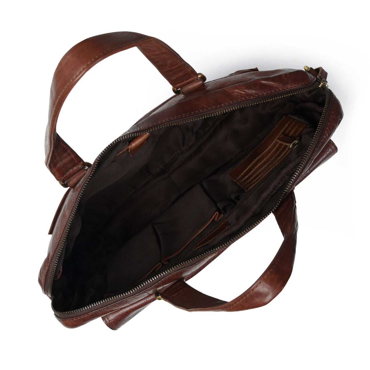 Classy Leather Bags The Modern Briefcase Brown - AVBL MRKT (3)