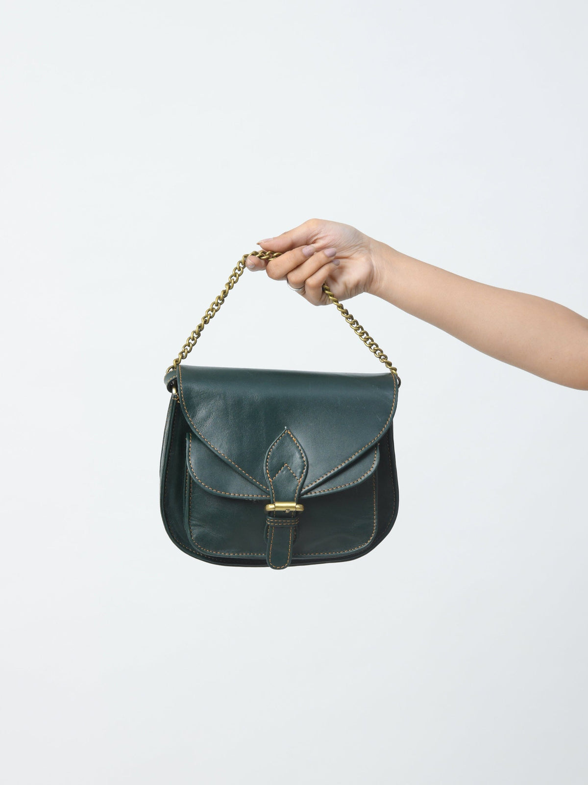 Classy Leather Bags The Molina Satchel- Green - AVBL MRKT (5)