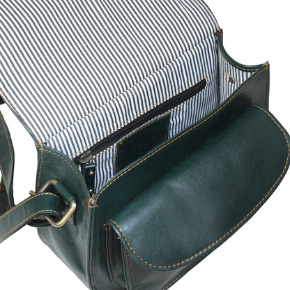 Classy Leather Bags The Molina Satchel- Green - AVBL MRKT (7)