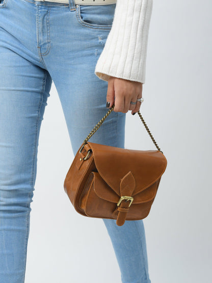 Classy Leather Bags The Molina Satchel- Tan Brown - AVBL MRKT (3)