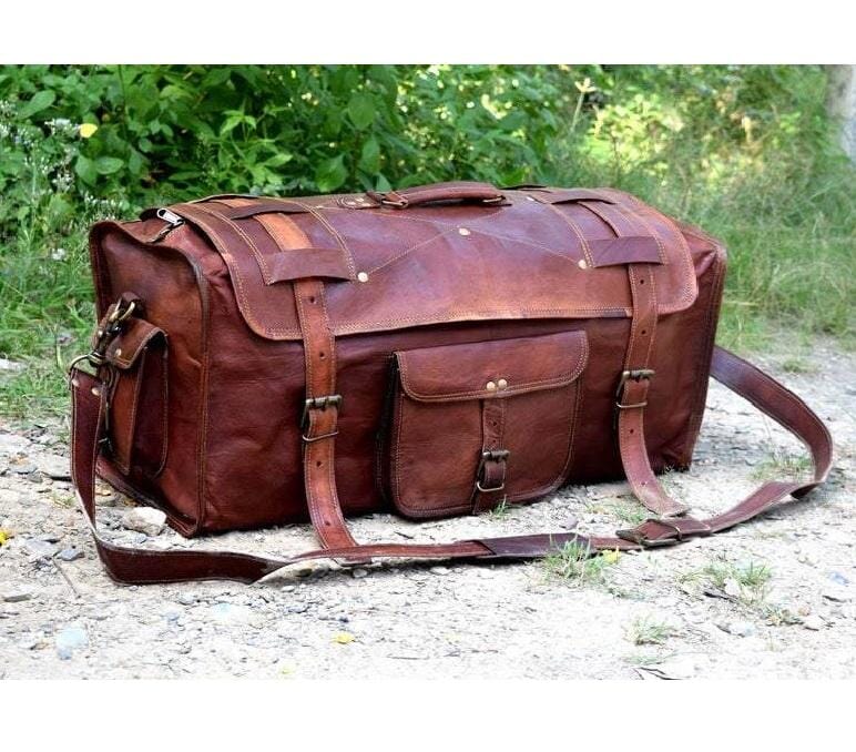Classy Leather Bags The Peterson Leather Duffle - AVBL MRKT (1)