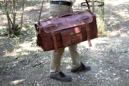 Classy Leather Bags The Peterson Leather Duffle - AVBL MRKT (2)
