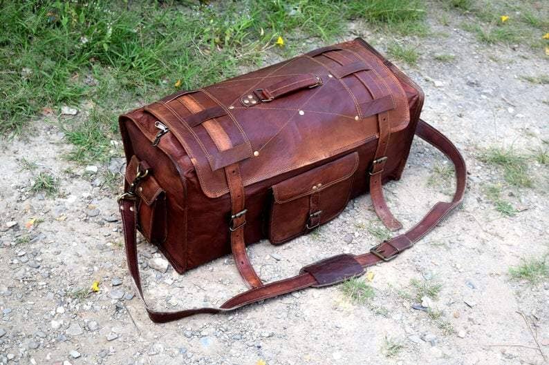Classy Leather Bags The Peterson Leather Duffle - AVBL MRKT (6)
