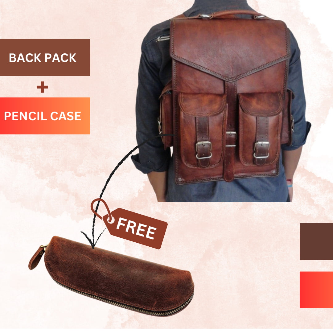 Classy Leather Bags The Pre-Historic Convertible + Free Pencil Case - AVBL MRKT (1)