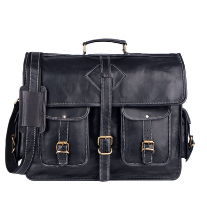 Classy Leather Bags The Retro Black + FREE Toiletry Bag - AVBL MRKT (7)