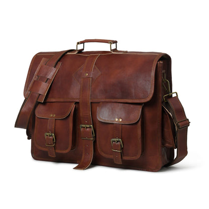 Classy Leather Bags The Retro II Office Briefcase - AVBL MRKT (1)