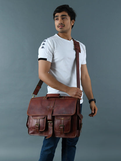 Classy Leather Bags The Retro II Office Briefcase - AVBL MRKT (5)