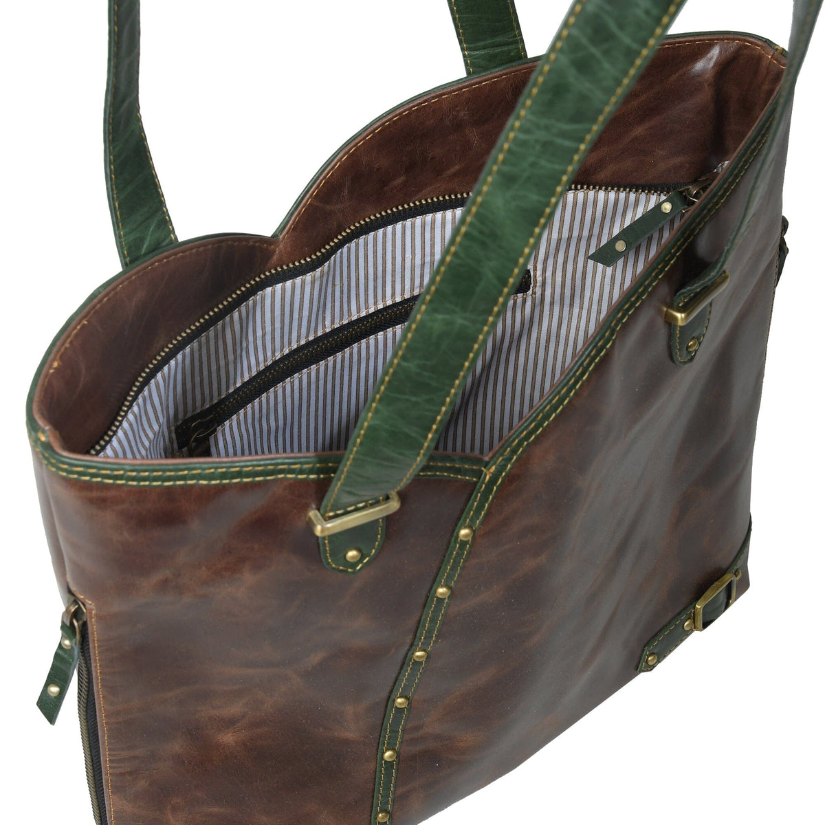 Classy Leather Bags The Riley Handbag - Brown - AVBL MRKT (6)