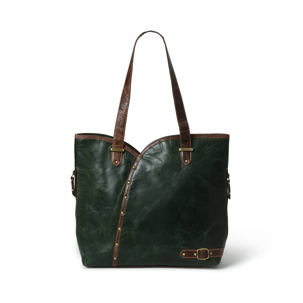Classy Leather Bags The Riley Handbag- Green - AVBL MRKT (2)