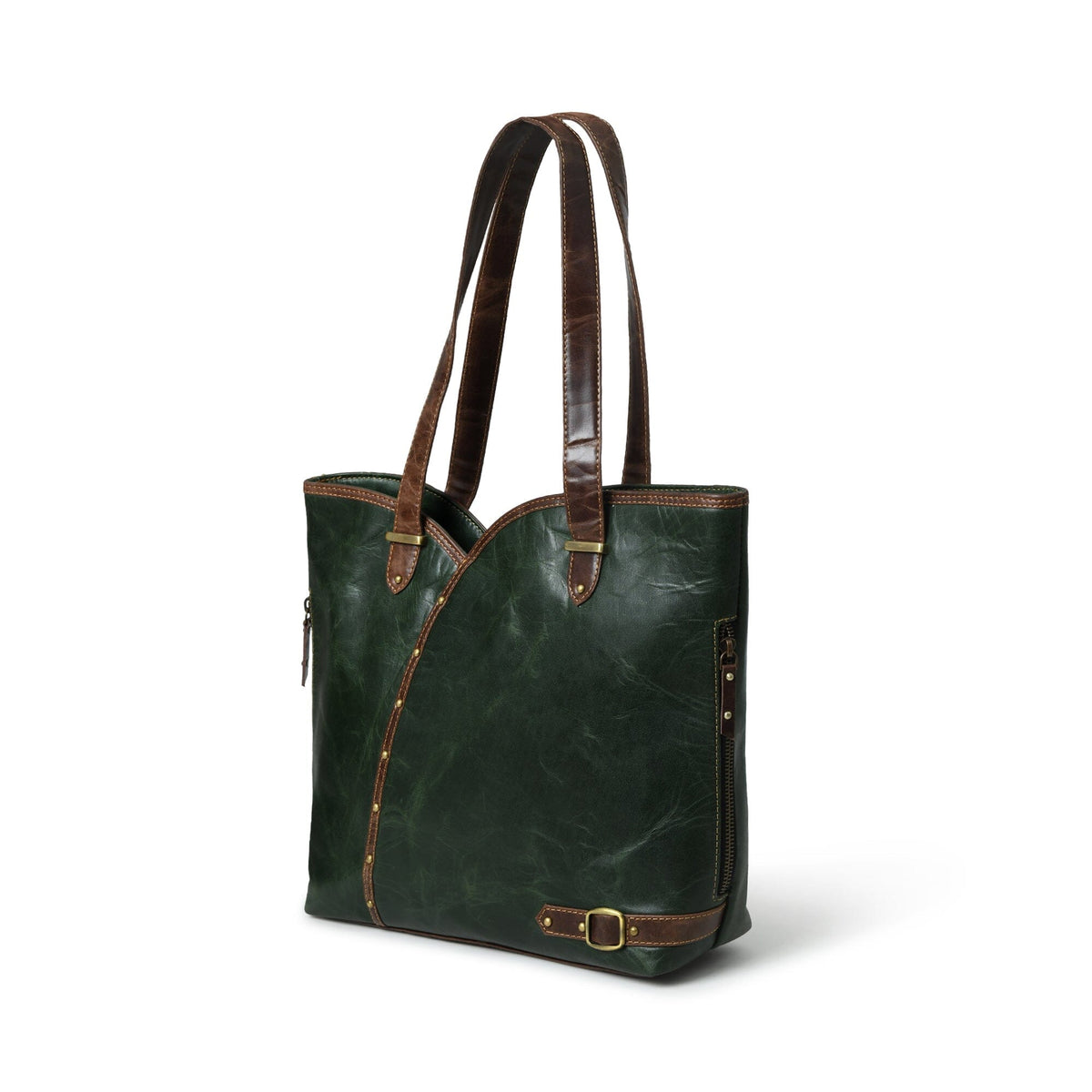 Classy Leather Bags The Riley Handbag- Green - AVBL MRKT (5)