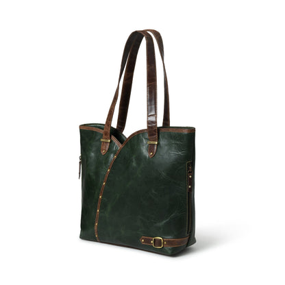 Classy Leather Bags The Riley Handbag- Green - AVBL MRKT (5)