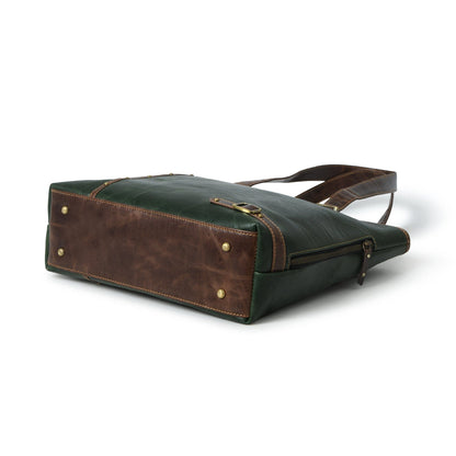 Classy Leather Bags The Riley Handbag- Green - AVBL MRKT (6)