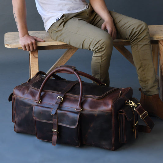 Classy Leather Bags The Stellan Buffalo Duffel - AVBL MRKT (1)