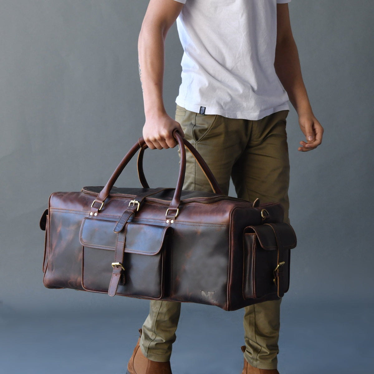 Classy Leather Bags The Stellan Buffalo Duffel - AVBL MRKT (3)