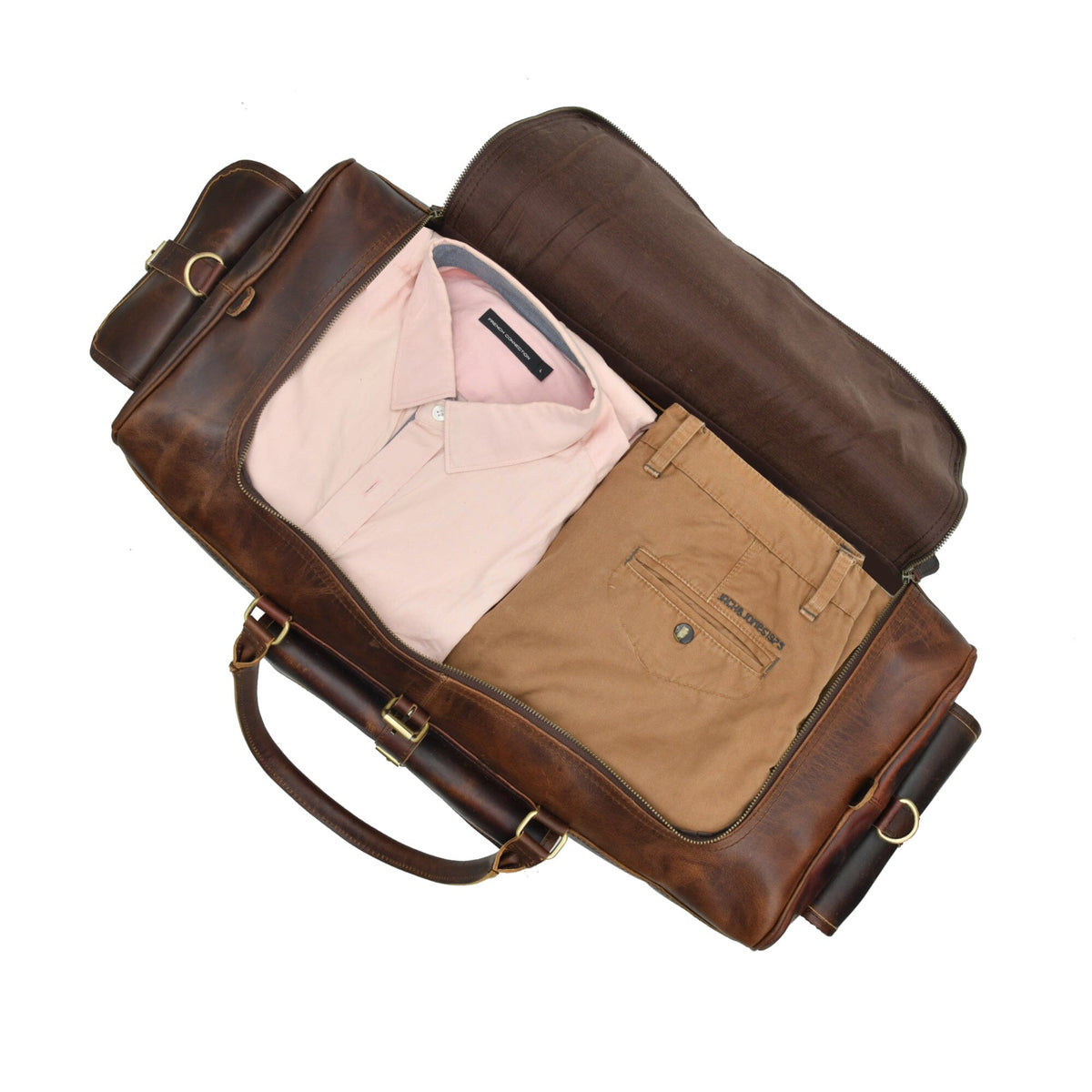 Classy Leather Bags The Stellan Buffalo Duffel - AVBL MRKT (4)