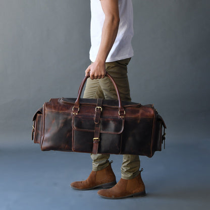 Classy Leather Bags The Stellan Buffalo Duffel - AVBL MRKT (6)