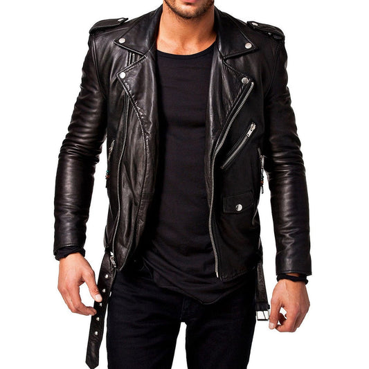 Classy Leather Bags The Viper Leather Bikers Jacket - AVBL MRKT (1)