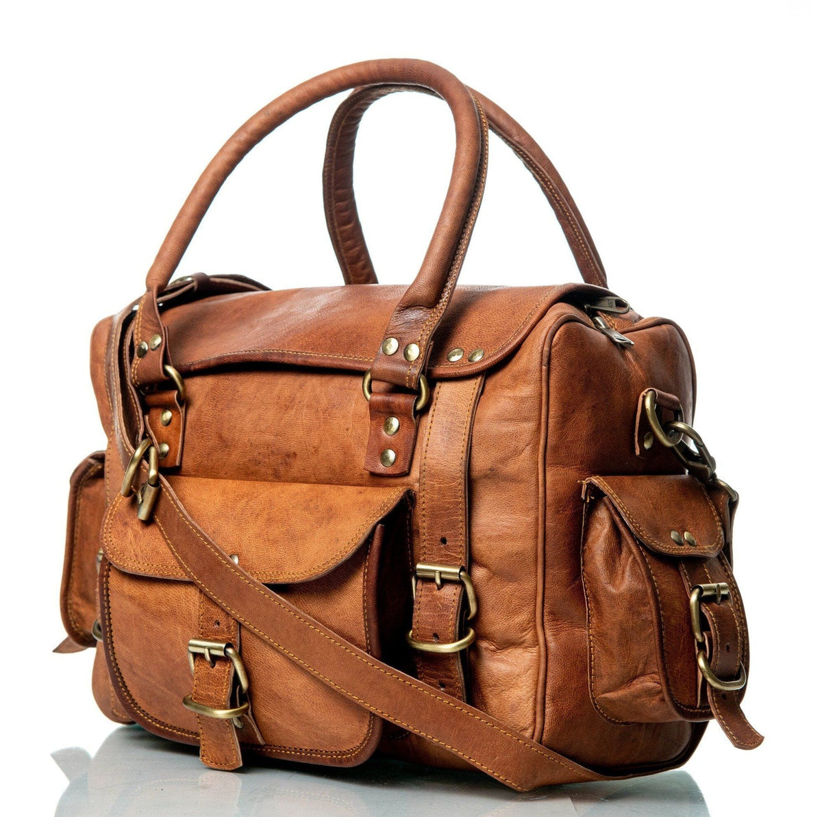 Classy Leather Bags The Walker Tanned - AVBL MRKT (1)