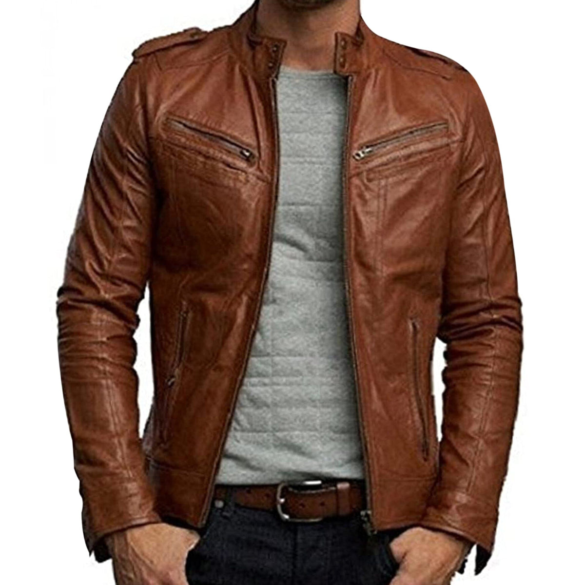 Classy Leather Bags The Wilkinson Brown Leather Jacket - AVBL MRKT (3)