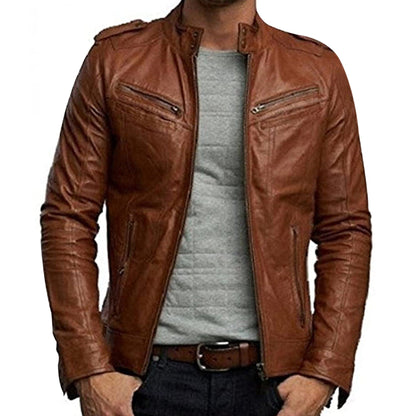 Classy Leather Bags The Wilkinson Brown Leather Jacket - AVBL MRKT (3)