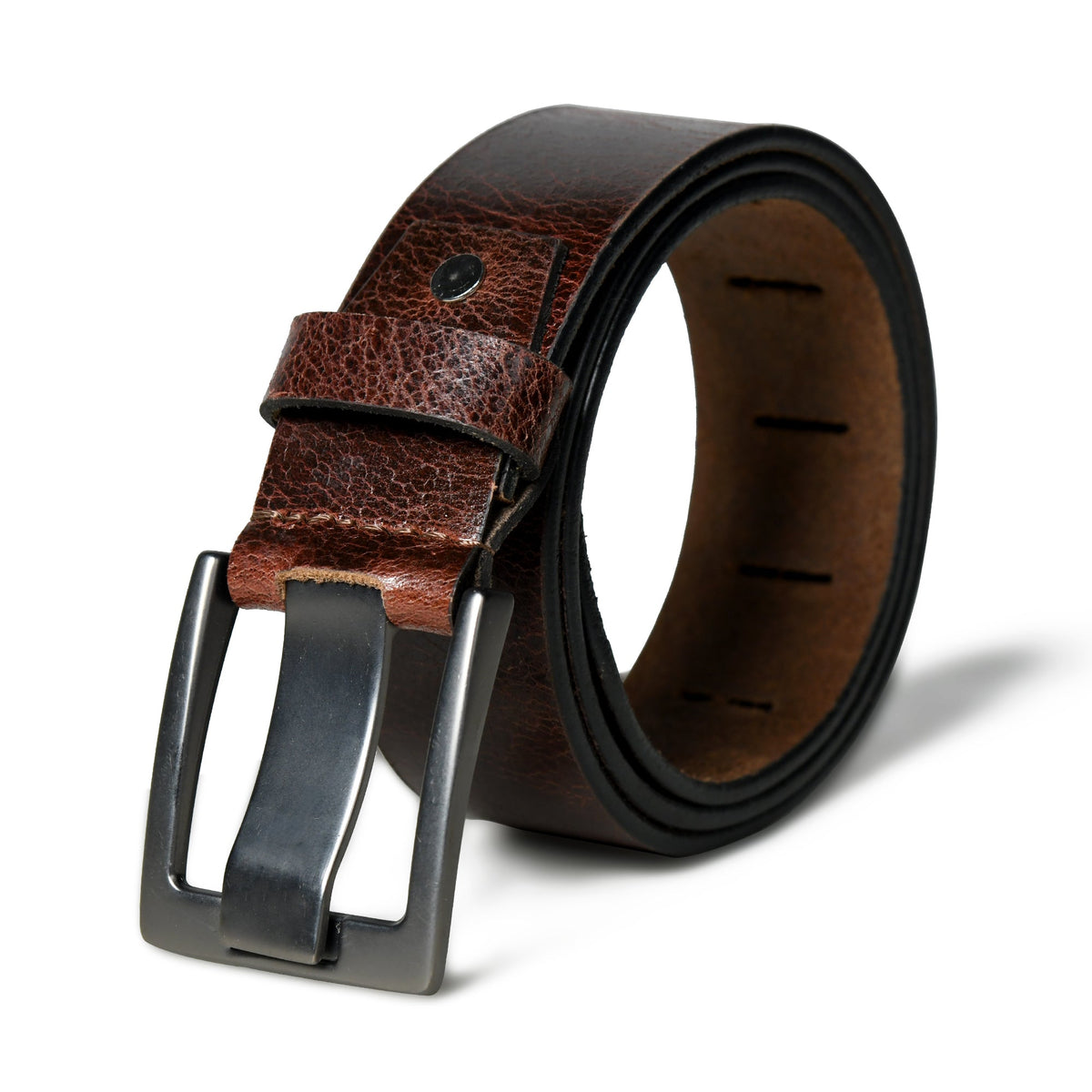 Classy Leather Bags Timberline Dark Brown Leather Belt - AVBL MRKT (1)