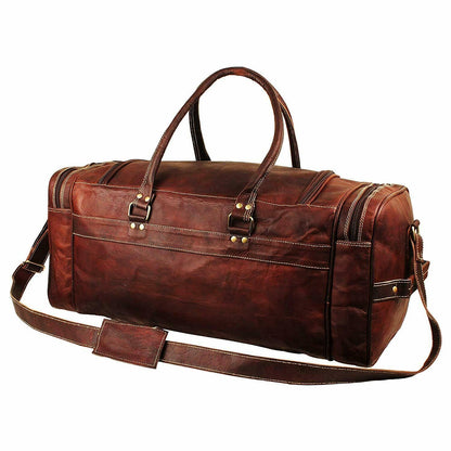 Classy Leather Bags Traveler Weekender Duffle Bag + FREE Toiletry Bag - AVBL MRKT (9)