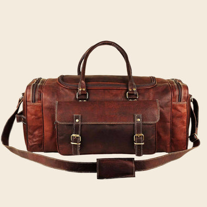 Classy Leather Bags Traveler Weekender Duffle Bag + FREE Toiletry Bag (ZIPIFY) - AVBL MRKT (4)