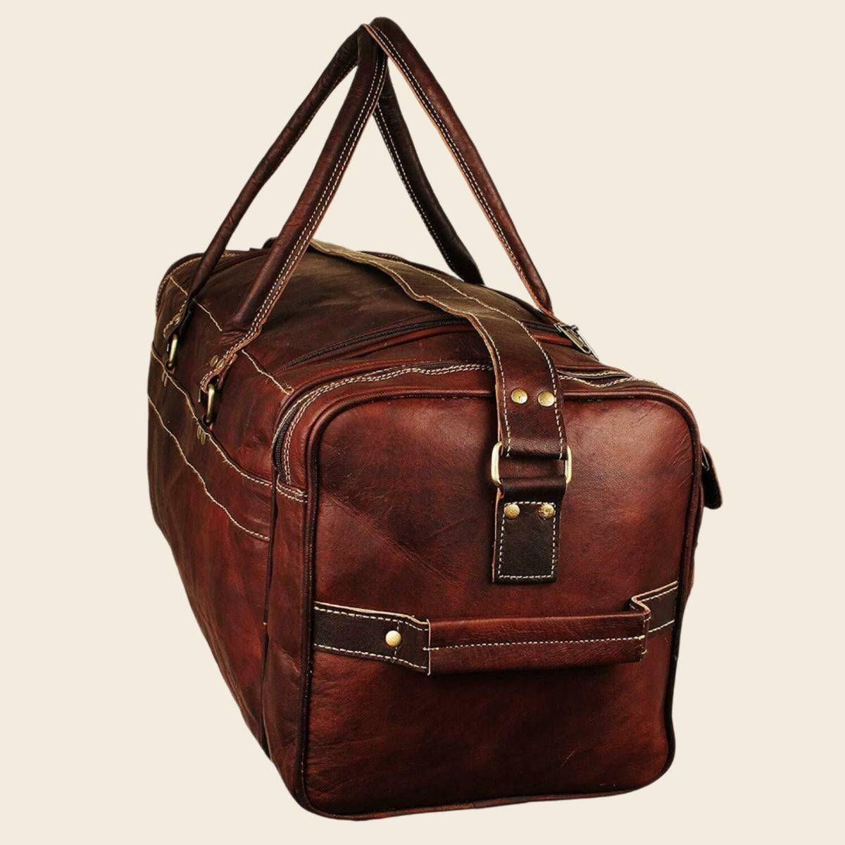 Classy Leather Bags Traveler Weekender Duffle Bag + FREE Toiletry Bag (ZIPIFY) - AVBL MRKT (7)