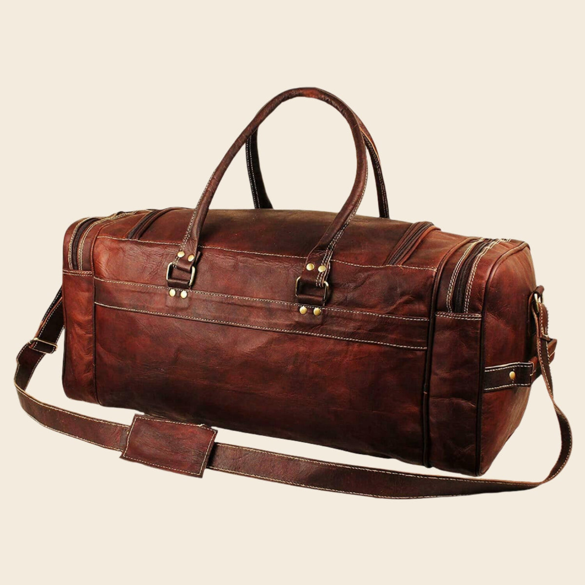 Classy Leather Bags Traveler Weekender Duffle Bag + FREE Toiletry Bag (ZIPIFY) - AVBL MRKT (8)