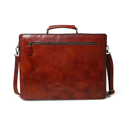 Classy Leather Bags Tuscany Italian Leather Briefcase, Tan - AVBL MRKT (11)
