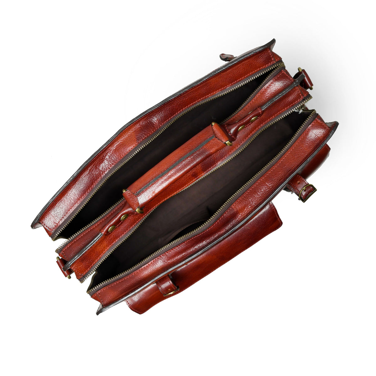 Classy Leather Bags Tuscany Italian Leather Briefcase, Tan - AVBL MRKT (3)