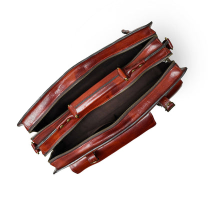 Classy Leather Bags Tuscany Italian Leather Briefcase, Tan - AVBL MRKT (3)