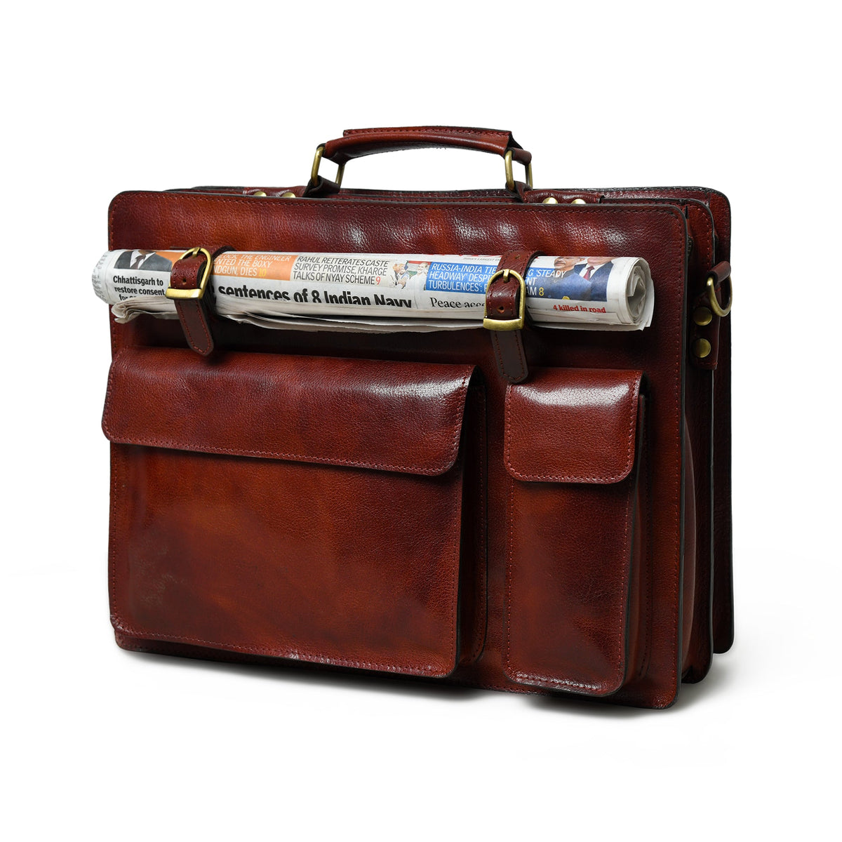 Classy Leather Bags Tuscany Italian Leather Briefcase, Tan - AVBL MRKT (8)