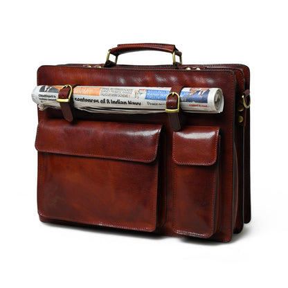 Classy Leather Bags Tuscany Italian Leather Briefcase, Tan - AVBL MRKT (8)