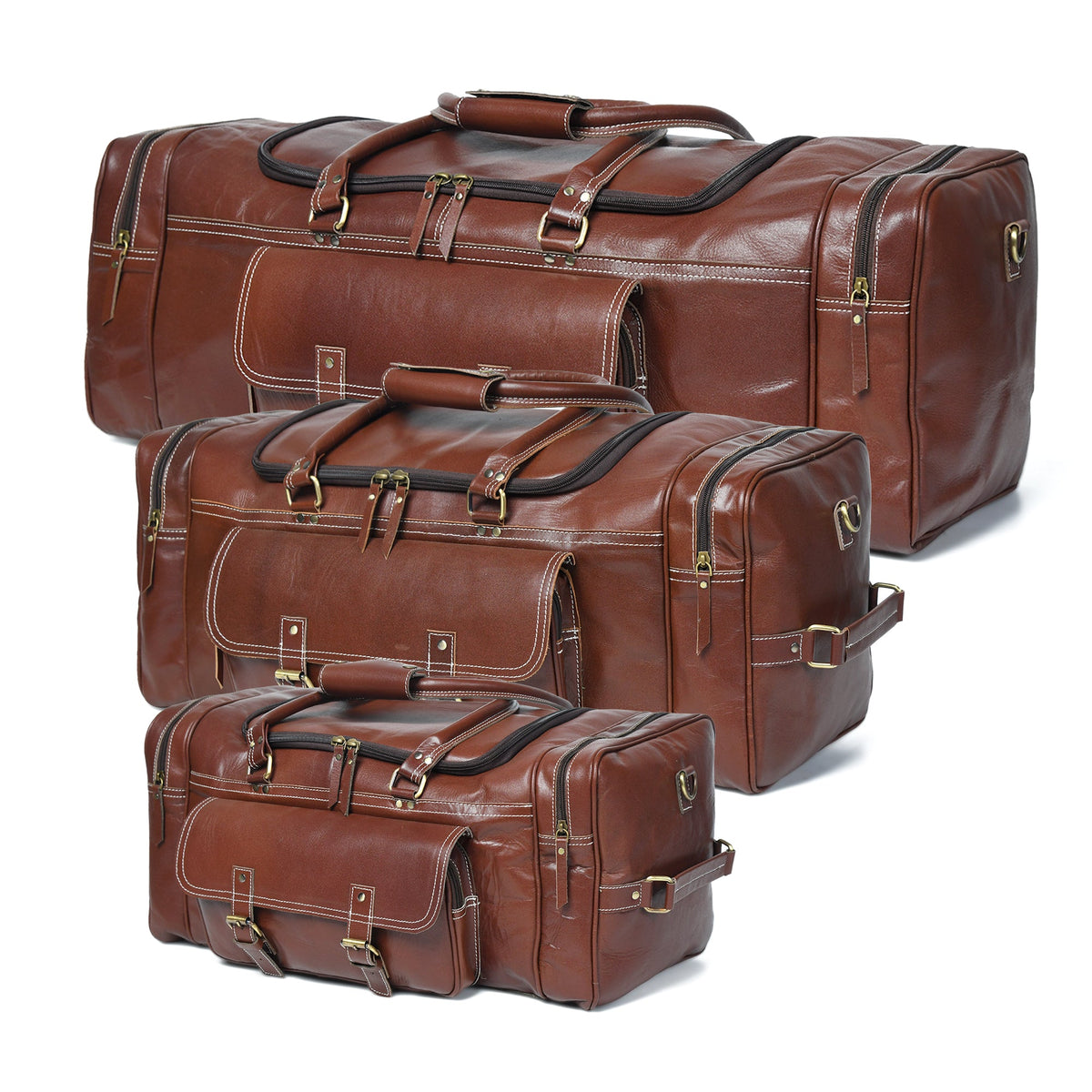 Classy Leather Bags Upgraded Traveler Weekender Duffle - AVBL MRKT (12)