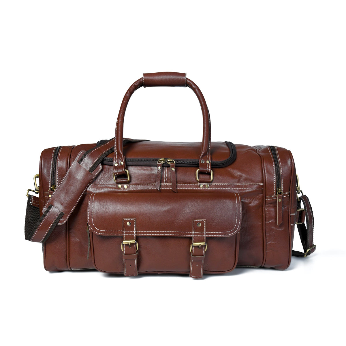 Classy Leather Bags Upgraded Traveler Weekender Duffle - AVBL MRKT (3)