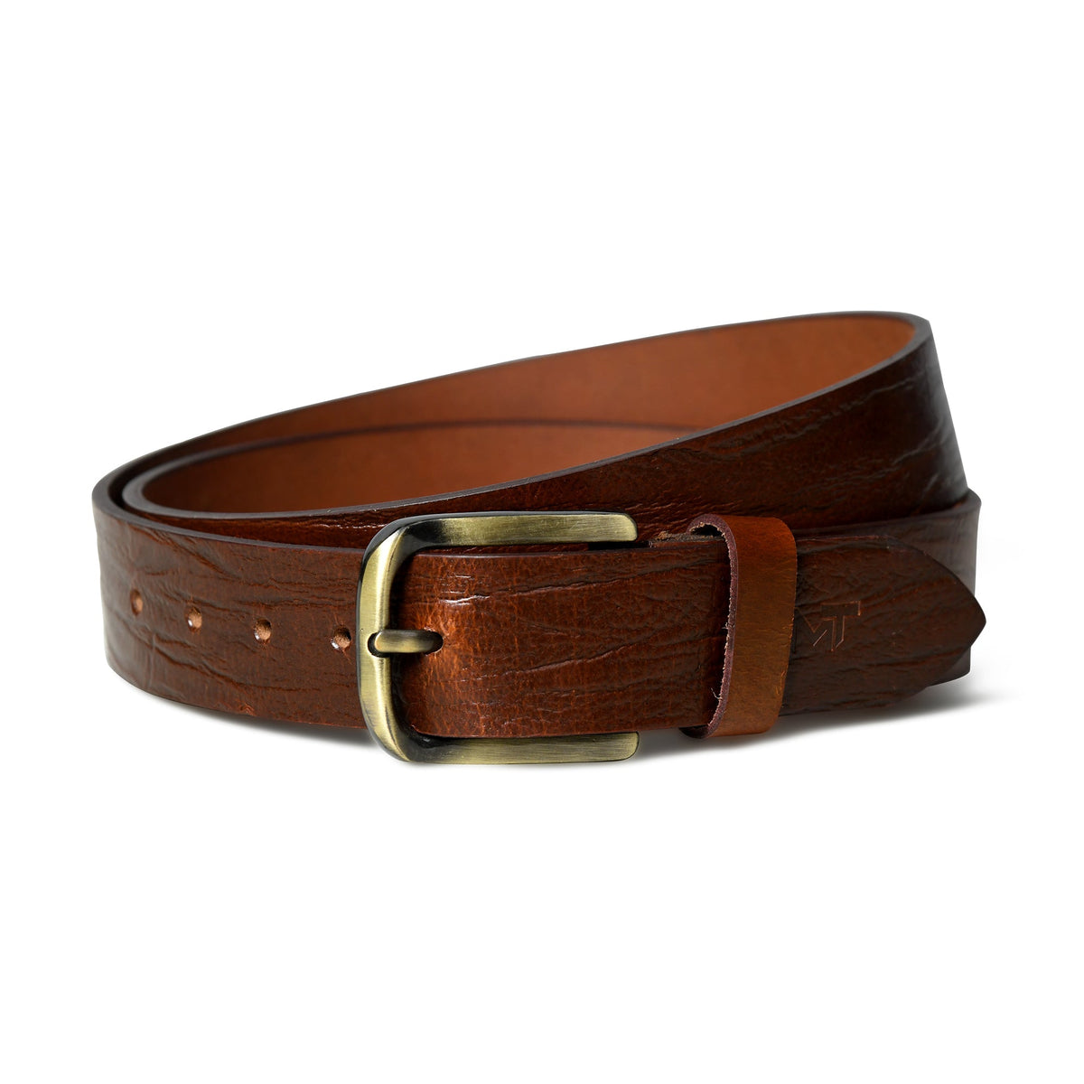 Classy Leather Bags Vibrant Brown Pin Buckle Belt - AVBL MRKT (3)