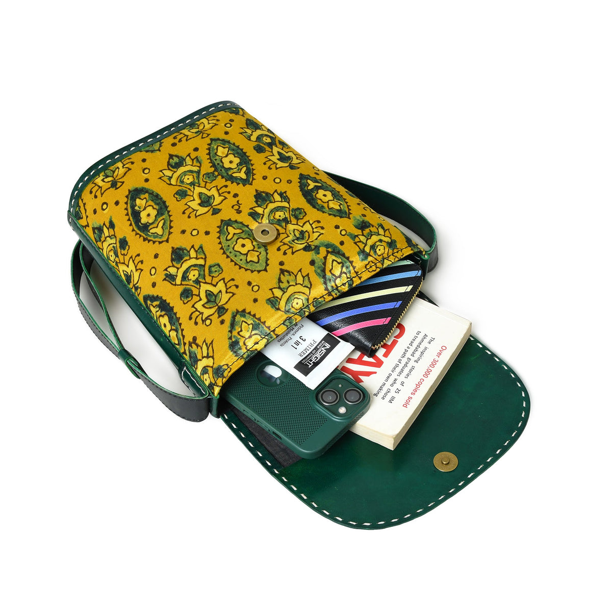 Classy Leather Bags Vibrant Heritage Ajrakh Satchel - AVBL MRKT (4)