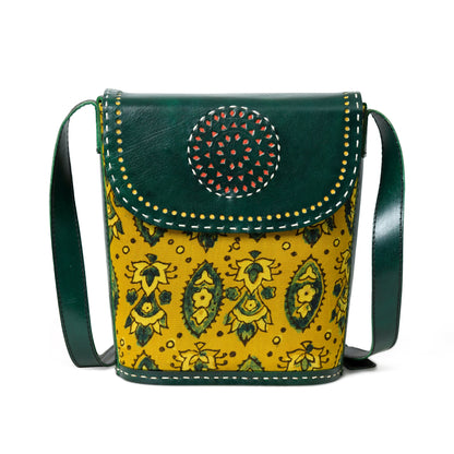 Classy Leather Bags Vibrant Heritage Ajrakh Satchel - AVBL MRKT (6)