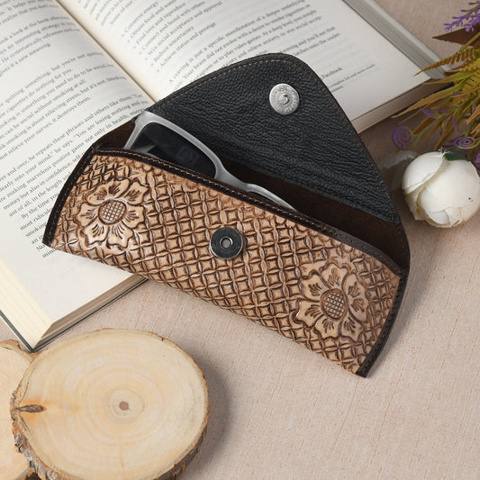 Classy Leather Bags Vintage Floral Sunglass Case - AVBL MRKT (1)