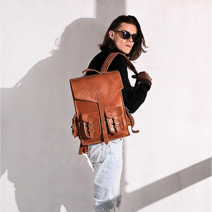 Classy Leather Bags Vintage Leather Backpack Rucksack - AVBL MRKT (2)