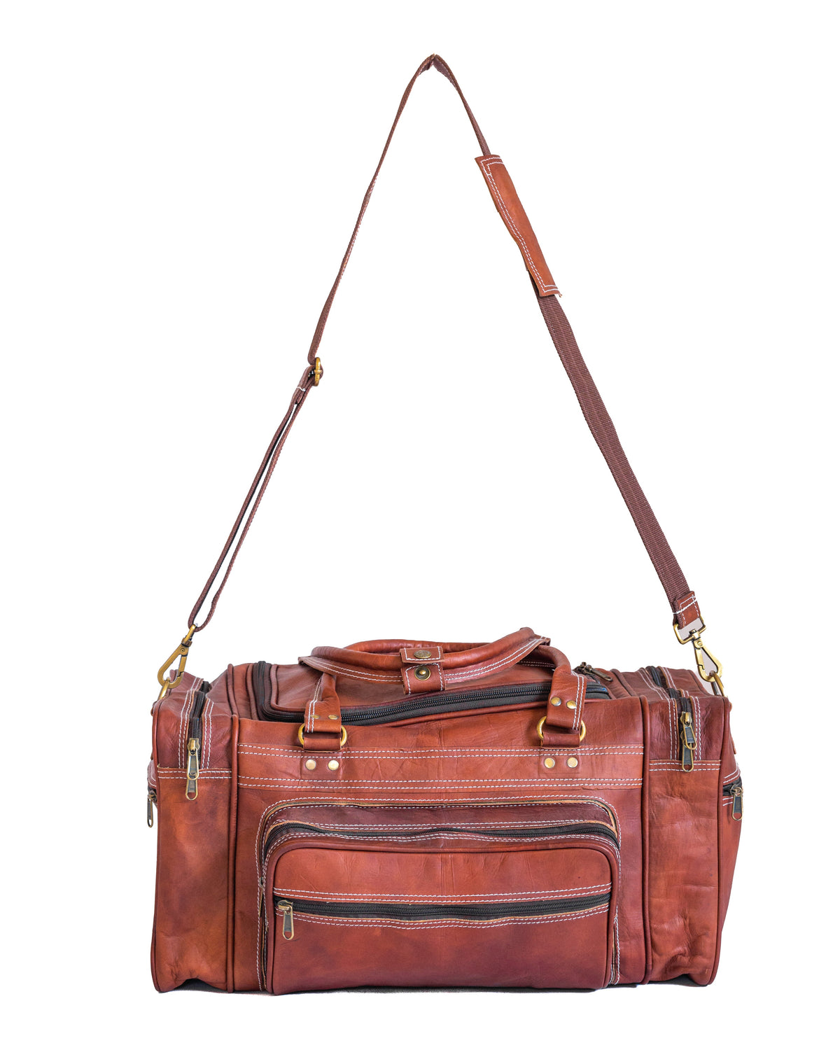 Classy Leather Bags Vintage Leather Travel Duffle Bag - AVBL MRKT (3)