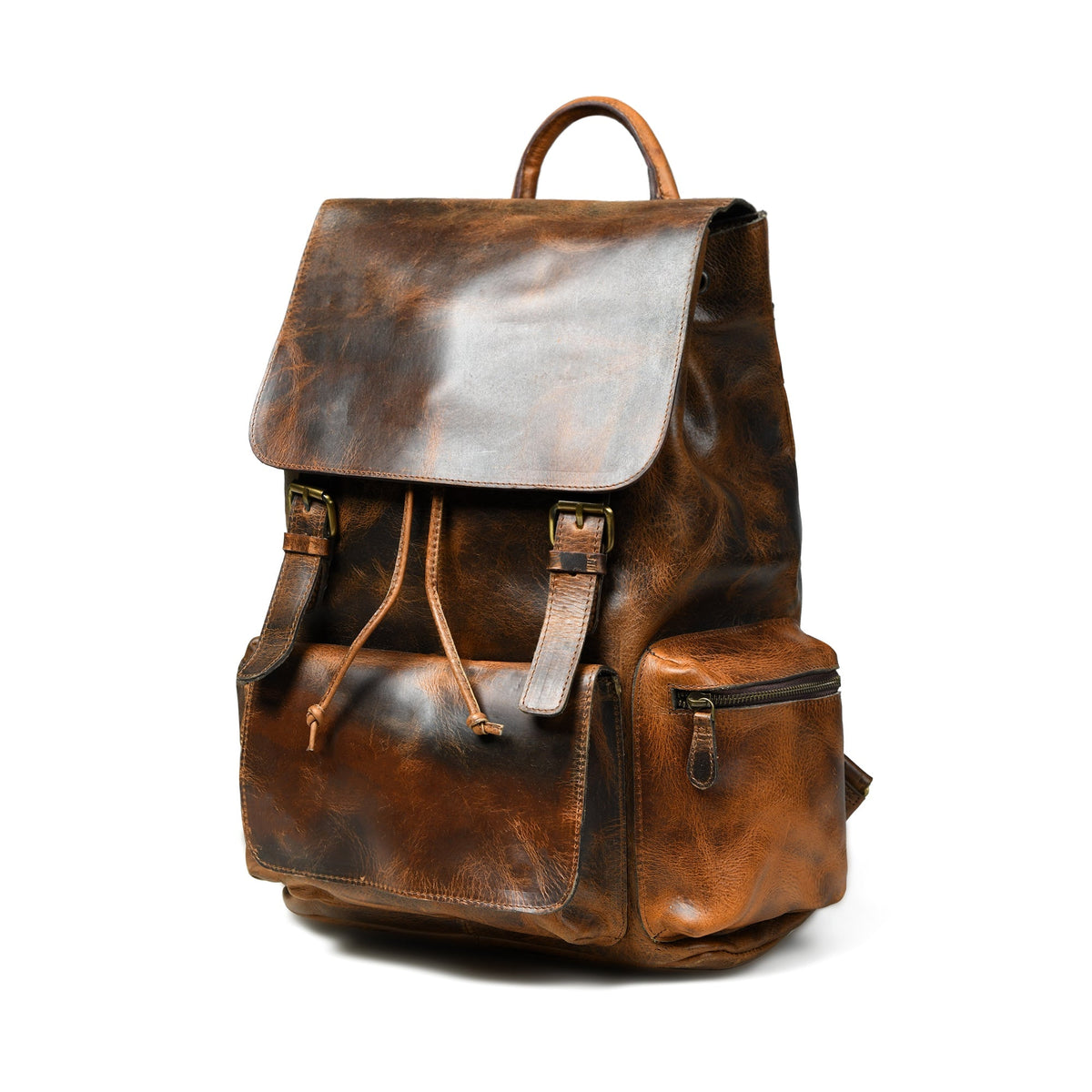 Classy Leather Bags Vortex Leather Backpack: Burnt Brown - AVBL MRKT (1)