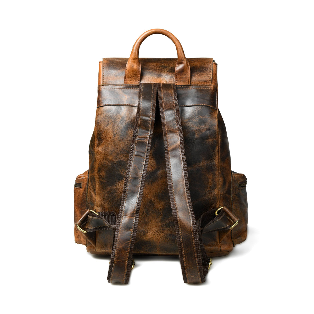 Classy Leather Bags Vortex Leather Backpack: Burnt Brown - AVBL MRKT (3)